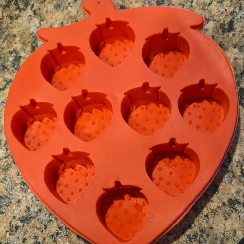 Green and Red Fruit-Shaped Silicone Molds